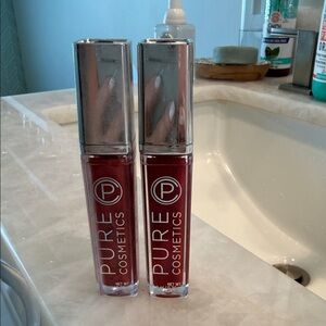 Pure Cosmetics Light Up Lip Gloss Attached Mirror Duo Set